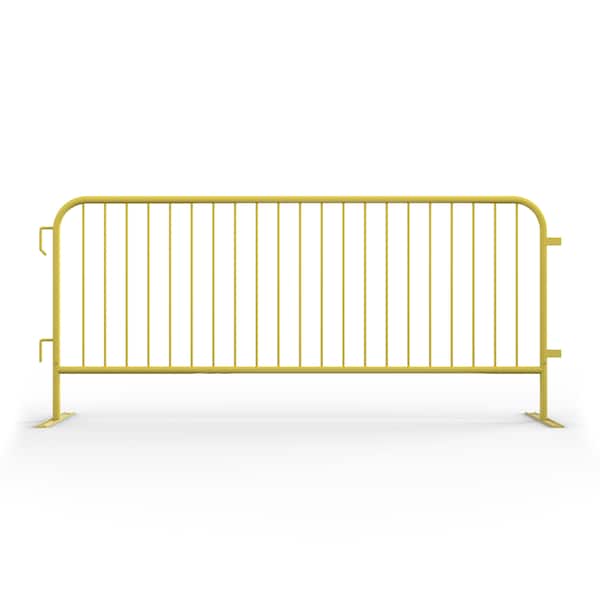 Angry Bull Barricades Steel Barricade, Powder Coating Steel, 44 in. Height, 8.5 ft. Length, 44 lb., Yellow AC-HDX85-FL-YL - main